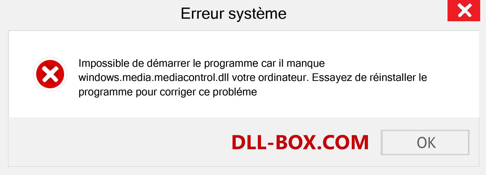 Le fichier windows.media.mediacontrol.dll est manquant ?. Télécharger pour Windows 7, 8, 10 - Correction de l'erreur manquante windows.media.mediacontrol dll sur Windows, photos, images